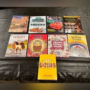 9 Nice Quality Activity / Coloring Books